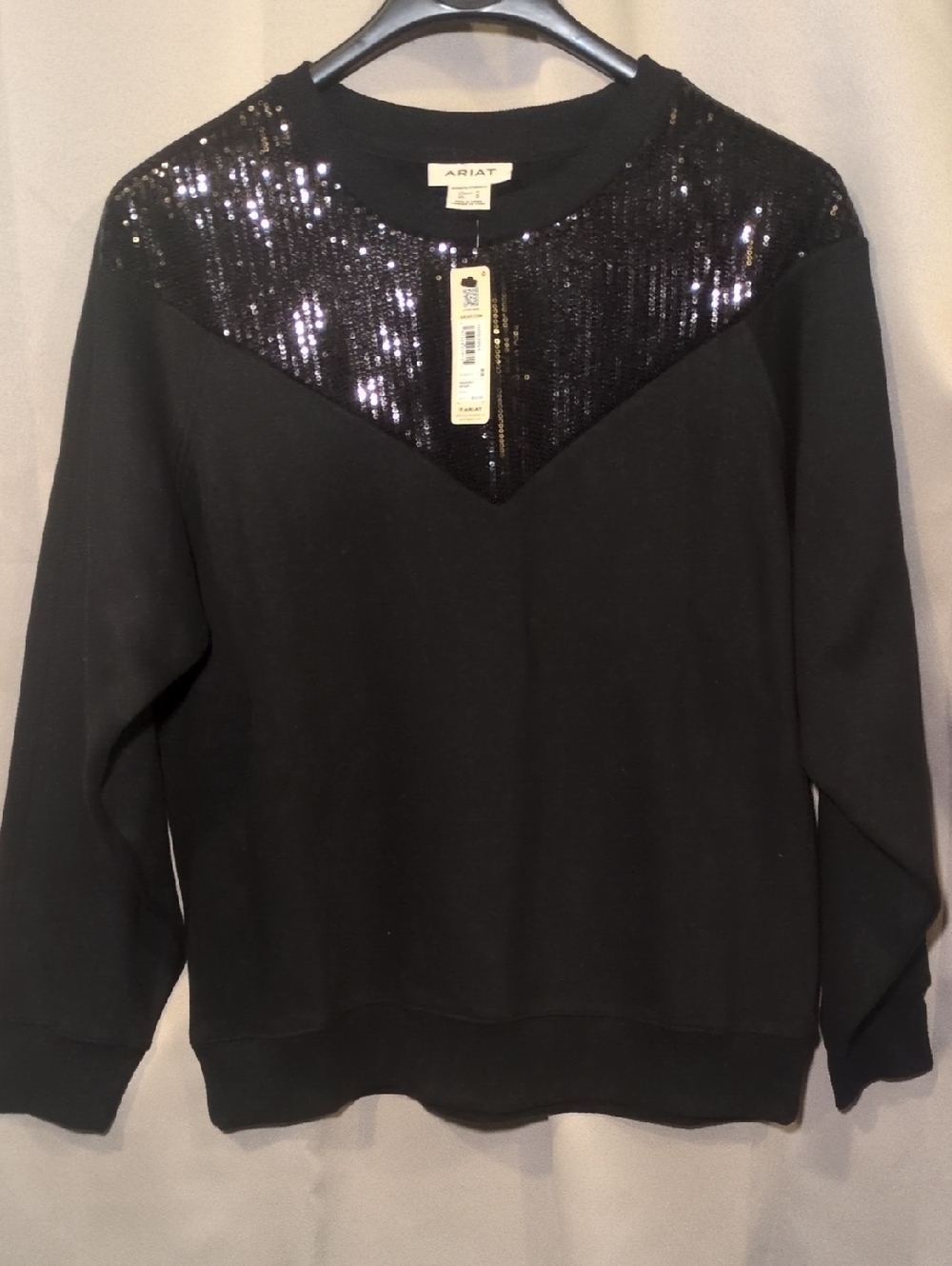 Ariat Black Sequin Yoke Pullover